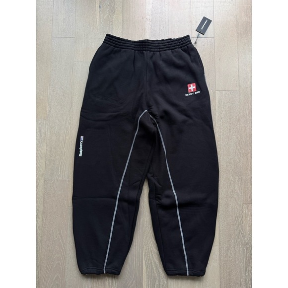 LARGE THE GV GALLERY RASPBERRY HILLS BLACK BERRY MED BAGGY SWEATS ✅❤️ NEW IN BAG